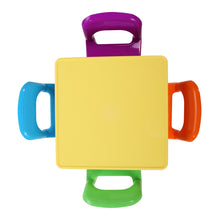 Kid Table and 4 Chairs Set, 5 PCs Kid Furniture with Activity Table and Colorful Chair for School Home Play Room XH