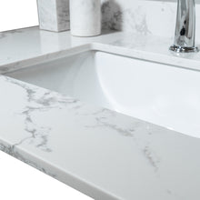 37 inch bathroom vanity top stone carrara white new style tops with rectangle undermount ceramic sink and single faucet hole