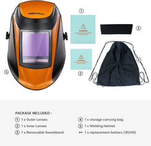 PROWELD Super Large Viewing Screen True Color Auto Darkening Lightweight Welding Helmet with Solar Power