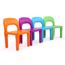 Kid Table and 4 Chairs Set, 5 PCs Kid Furniture with Activity Table and Colorful Chair for School Home Play Room XH