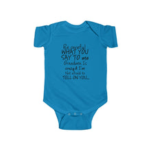 Grandma 100% Cotton Class Onesie -Black Lettering