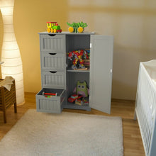 Standing Indoor Wooden Cabinet with 4 Drawers