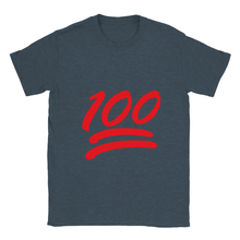 One hundred Classic Unisex Crewneck T-shirt Red Lettering