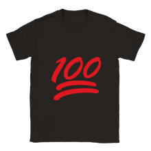 One hundred Classic Unisex Crewneck T-shirt Red Lettering