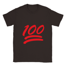 One hundred Classic Unisex Crewneck T-shirt Red Lettering