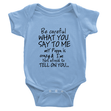 Poppa Onesie Black letteing