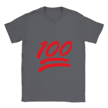 One hundred Classic Unisex Crewneck T-shirt Red Lettering