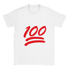 One hundred Classic Unisex Crewneck T-shirt Red Lettering