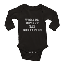 World cutest Baby Classic Baby Long Sleeve Onesies/Black