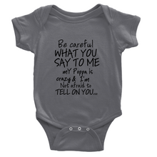 Poppa Onesie Black letteing