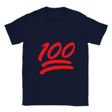 One hundred Classic Unisex Crewneck T-shirt Red Lettering
