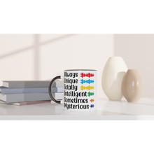Always Unique White 11oz Ceramic Mug with Color Inside