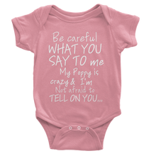 Classic Baby Short Sleeve Poppy Onesies-white Lettering