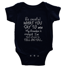 Grandpa Onesies White Lettering