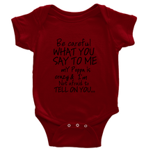 Poppa Onesie Black letteing