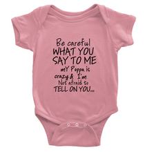 Poppa Onesie Black letteing