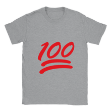 One hundred Classic Unisex Crewneck T-shirt Red Lettering