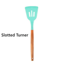 Food Grade Silicone Kitchenware Household Wooden Beech Handle Cooking Utensils Baking Tools