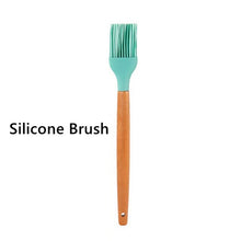 Food Grade Silicone Kitchenware Household Wooden Beech Handle Cooking Utensils Baking Tools
