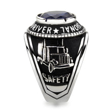 Trucker Ring in Synthetic Montana Glass Blue