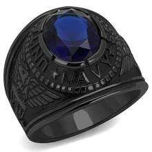 Black Steel Navy Ring