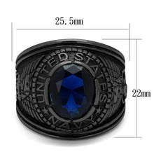 Black Steel Navy Ring