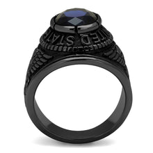 Black Steel Navy Ring
