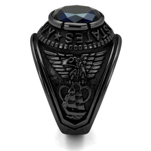 Black Steel Navy Ring